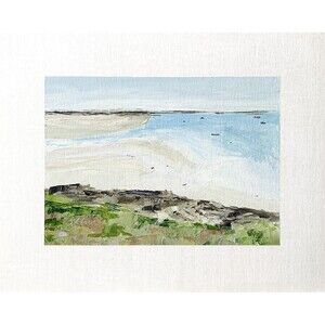 8x10 Maine Original Oil Painting Seascape Kennebunkport Beach Coastal Art Signed
